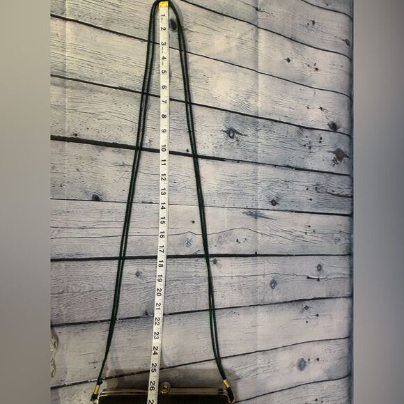 Sorpresa! Vintage Dark Green Suede Leather Evening Clutch Frame Clasp Purse - Picture 15 of 15